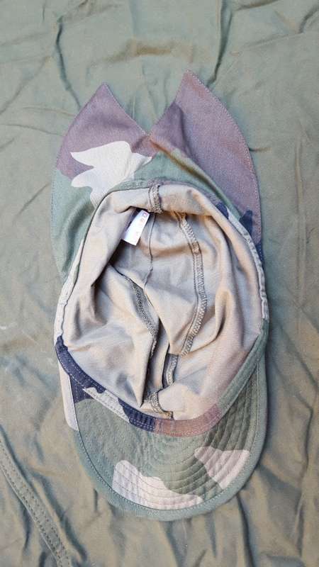 original new unused French CCE HBT camo bigeard cap (same as Porra kiko swallow-tail cap) in size 57