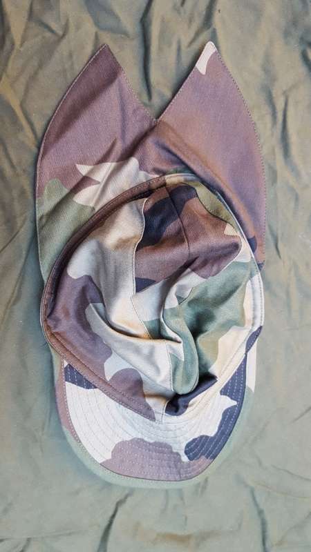 original new unused French CCE HBT camo bigeard cap (same as Porra kiko swallow-tail cap) in size 57