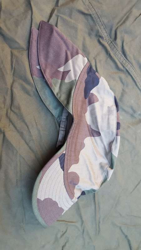 original new unused French CCE HBT camo bigeard cap (same as Porra kiko swallow-tail cap) in size 57