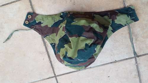 original Belgian jigsaw camo removable hood for smock - new and unused NOS no damage and bright colo