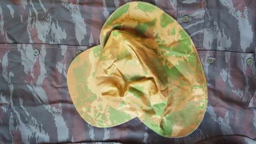 old school camo fishing & hunting cap (similar patt to famed SAP 1st patt but diff background and co