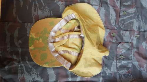 old school camo fishing & hunting cap (similar patt to famed SAP 1st patt but diff background and co