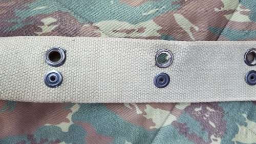 older 1st type variation SADF/ SAP studded type "Koevoet" web-belt with brass eyelets & larger holes