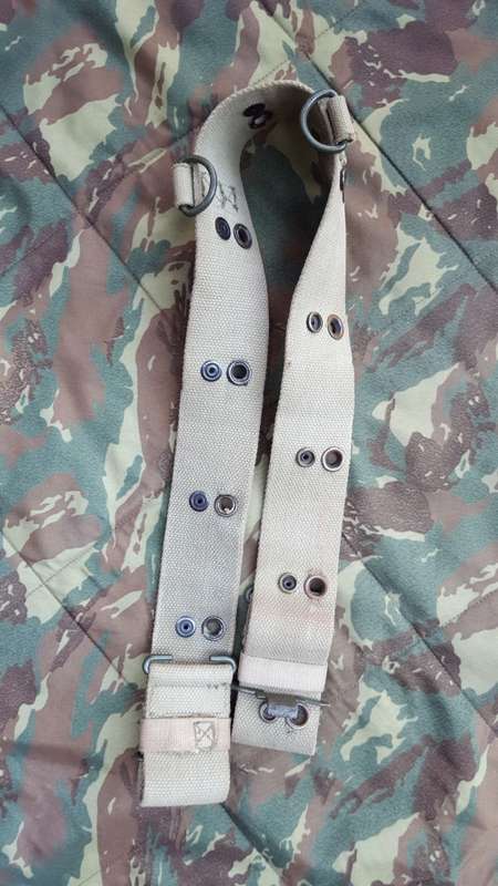older 1st type variation SADF/ SAP studded type "Koevoet" web-belt with brass eyelets & larger holes