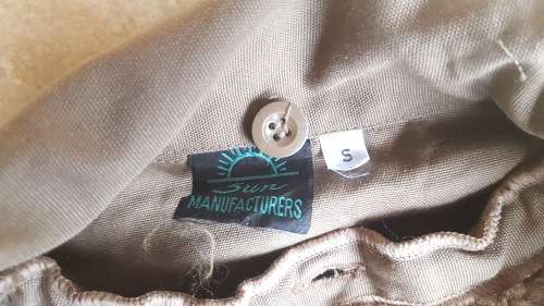 new unused (unconfirmed) Transkei Police or Prisons services nutria (caramel) bush-jacket size small