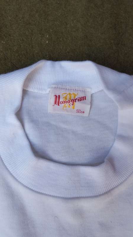 original white medium size Rhodesian Service Corps tee-shirt in very good & clean condition