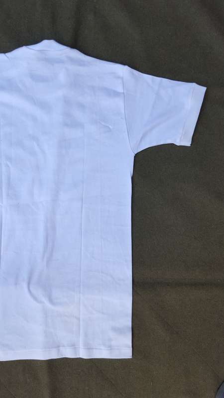 original white medium size Rhodesian Service Corps tee-shirt in very good & clean condition