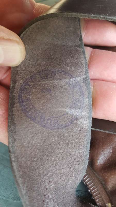 new unused size "270" (UK9) SADF era issue leather sandals very similar to type used in WW2/ LRDG