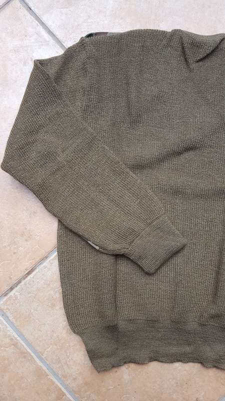 pre-1994 New & Unused & Mint size X-large (117cm) SAP era issue 80% wool jersey with camo accents