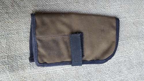 very good used condition SADF era optics "wallet type" small cleaning kit pouch - with "18" SA NATO