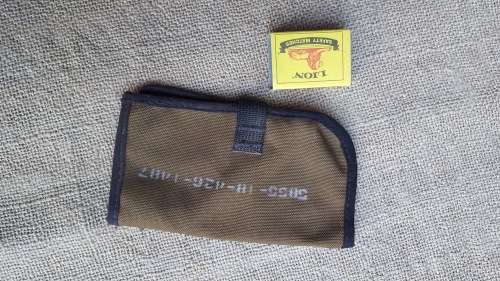 very good used condition SADF era optics "wallet type" small cleaning kit pouch - with "18" SA NATO