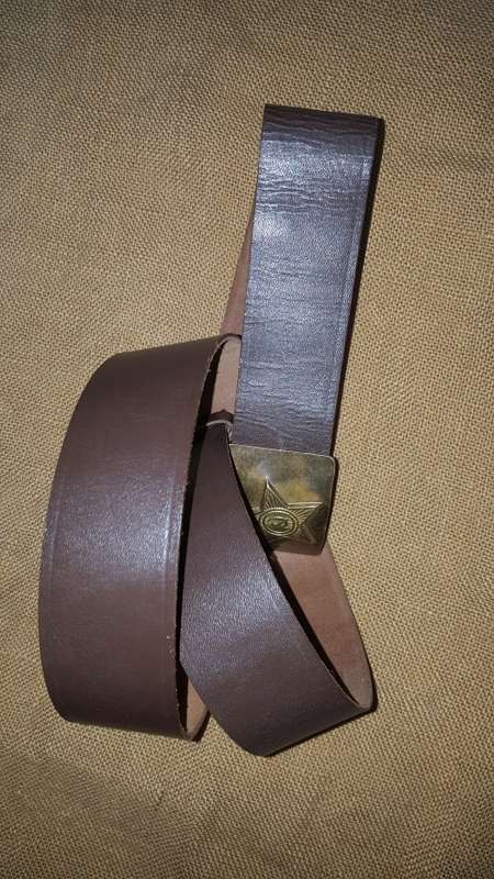XXL size Soviet USSR style leather belt in great used condition (leather supple and excllent shape)