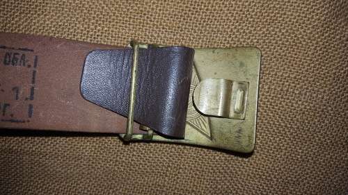 XXL size Soviet USSR style leather belt in great used condition (leather supple and excllent shape)