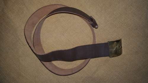 XXL size Soviet USSR style leather belt in great used condition (leather supple and excllent shape)
