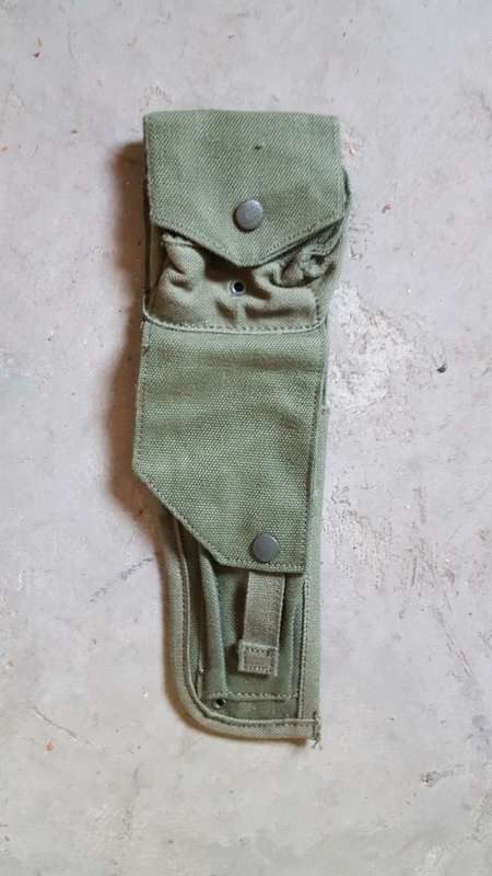 variation SADF era issue canvas patt 70/73 holster olive green canvas similar shape to Rhod patt 69