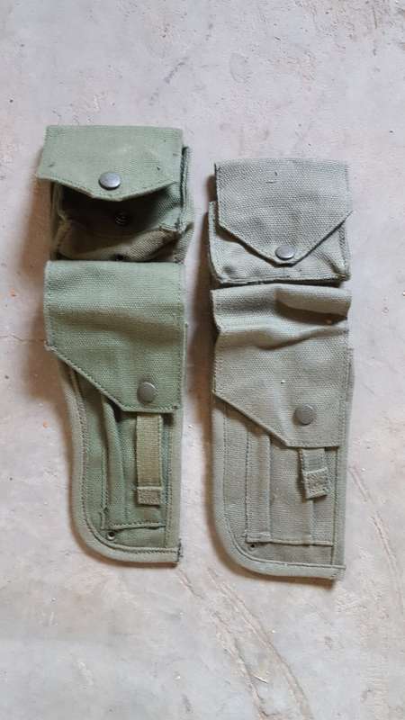 variation SADF era issue canvas patt 70/73 holster olive green canvas similar shape to Rhod patt 69