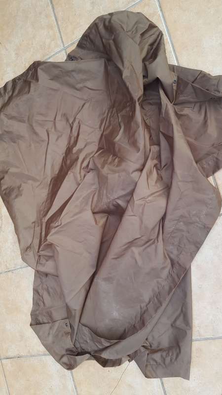 very good used condition SADF era dd 1983 nylon nutria (not the latter dark type) poncho no damage