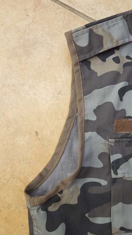 modified scarce Moz FADM Navy size 8 (XXL) previously damaged jacket converted into a "gillet" vest
