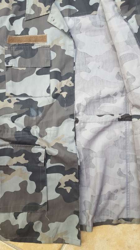 modified scarce Moz FADM Navy size 8 (XXL) previously damaged jacket converted into a "gillet" vest