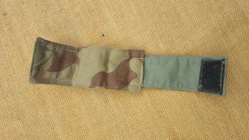 a useful custom made one-off SAP camo cloth watch band/ cover - well made found locally in a lot of
