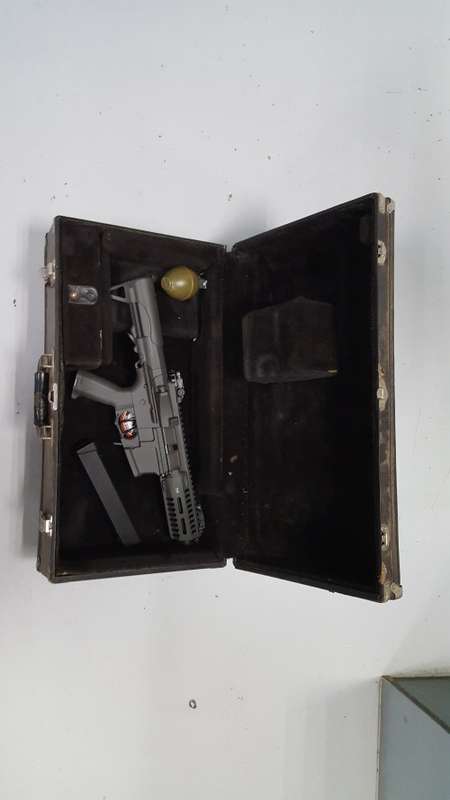 used old music instrument hard case ideal for use as a discrete weapon carry case ala gangster style