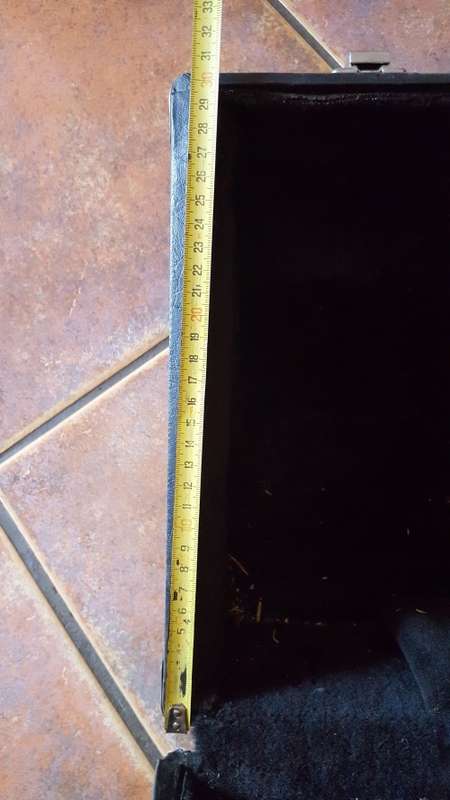 used old music instrument hard case ideal for use as a discrete weapon carry case ala gangster style