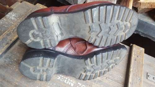 lovely used condition pair of UDF/ SADF era red leather size 11 UK combat boots - good wearable cond
