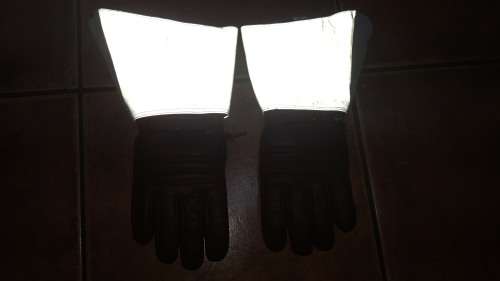 unused new condition SADF era (Military Police) type padded warm winter motorcycle gloves/gauntlet