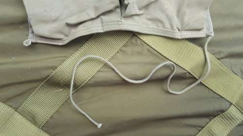 scarce SADF era canvas (disposable) Claymore ammo carry bag (used) with loose instr sheet SWA Angola
