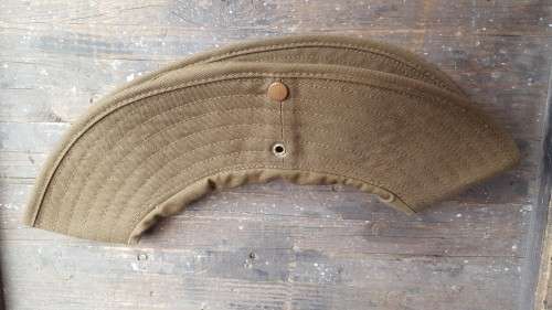 new unused small (51cm) size (kiddies?) SADF era nutria field-dress `boshoed` short brim bush-hat