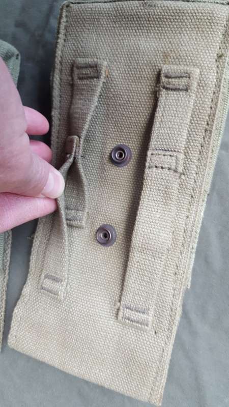 2 x original MINT condition early SAP style double `combo` mag pouches (double R1 or R4 mags) in oli