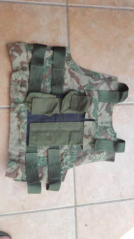 pre-1992 era SAP camo body armour cover (no ballistic panels incl.) with shotgun 12G ammo panel