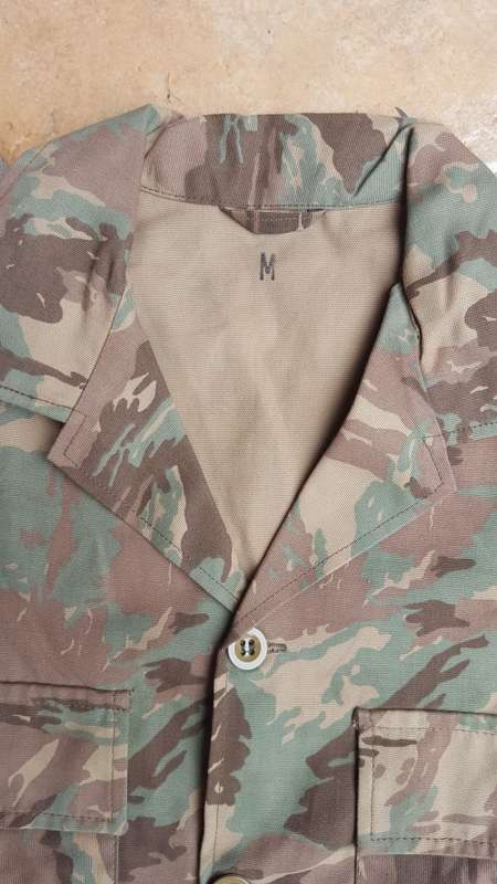 original period SWA/ Angola bushwar era SADF issue 32 Bn winter camo l/s shirt (named) no damage