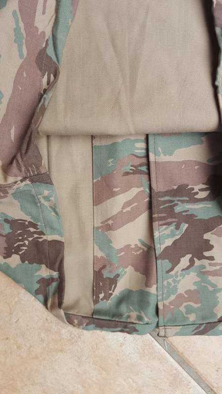 original period SWA/ Angola bushwar era SADF issue 32 Bn winter camo l/s shirt (named) no damage