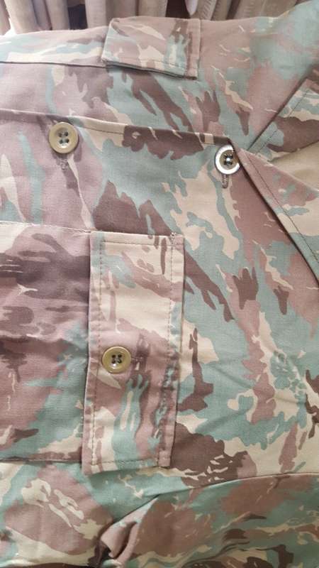 original period SWA/ Angola bushwar era SADF issue 32 Bn winter camo l/s shirt (named) no damage