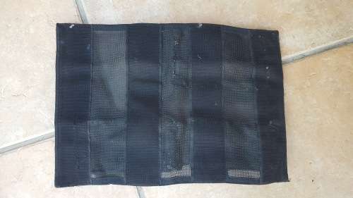 pre-1992 era SAP STF olive green urban assault vest with 2 x MP5 SMG mags ammo panel in good used co