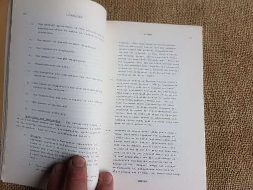 premium booklet an original period SADF era Military Leadership manual in Eng/ Afr with unit stamps