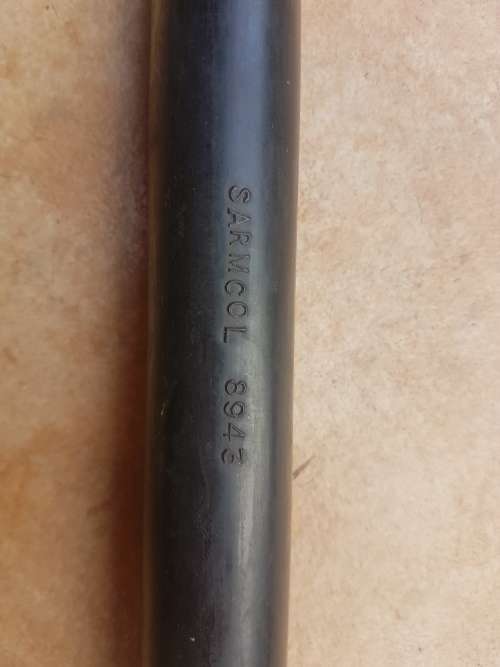 original pre-1994 SAP issue riot unit baton (rubber) overall length 75cm with leather wrist strap