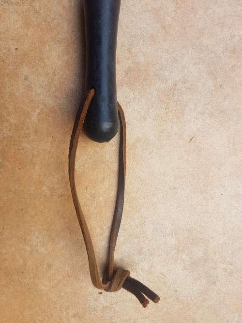 original pre-1994 SAP issue riot unit baton (rubber) overall length 75cm with leather wrist strap