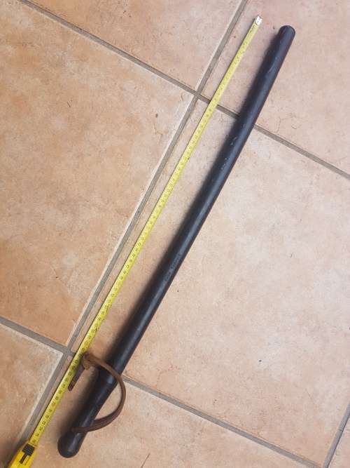 original pre-1994 SAP issue riot unit baton (rubber) overall length 75cm with leather wrist strap