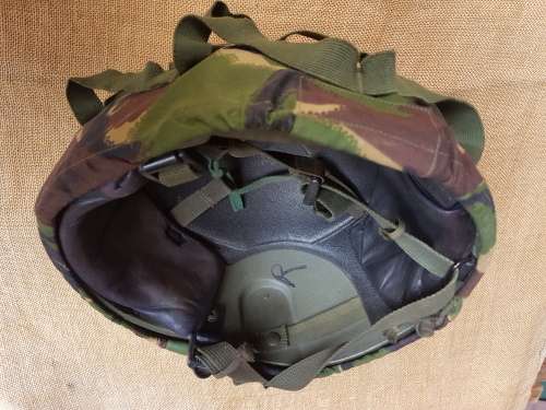 UK MoD Brit issue (mk6) ballistic military/ army helmet with Temprate DPM camo cover in good clean c