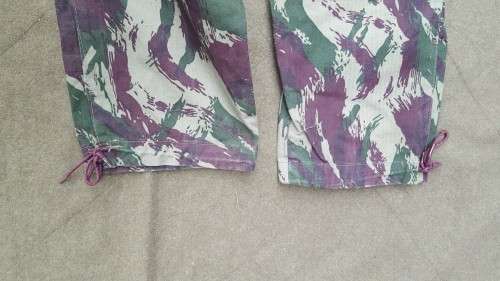 hard to find good used Porra ULTRAMAR war era waist size 36 inch lizard camo trousers (undamaged)