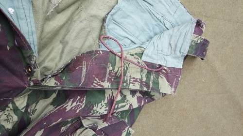 hard to find good used Porra ULTRAMAR war era waist size 36 inch lizard camo trousers (undamaged)