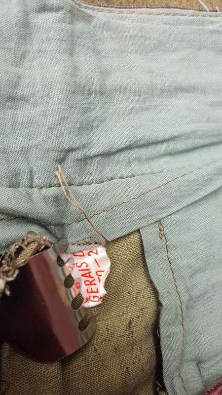 hard to find good used Porra ULTRAMAR war era waist size 36 inch lizard camo trousers (undamaged)