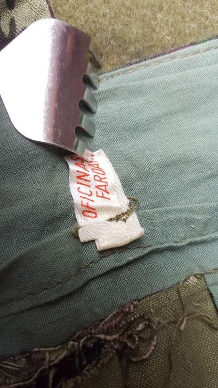 hard to find good used Porra ULTRAMAR war era waist size 36 inch lizard camo trousers (undamaged)