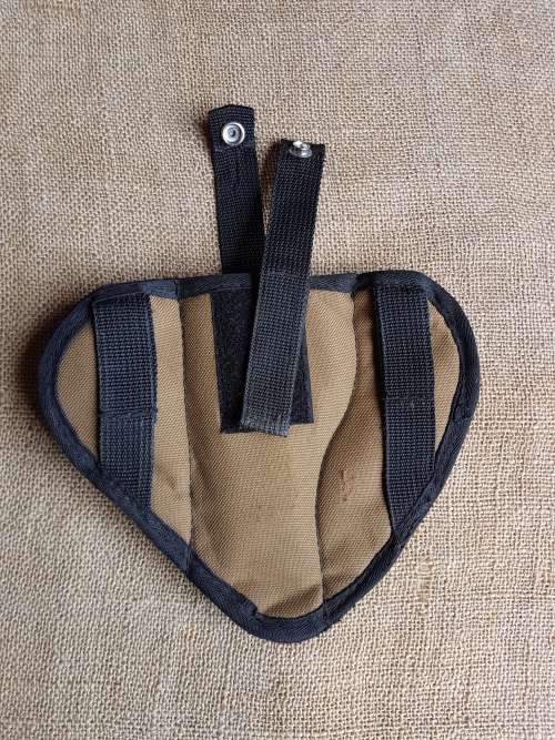 original SADF era nutria nylon (pvt purchase) pancake holster for large semi-auto pistol (used)