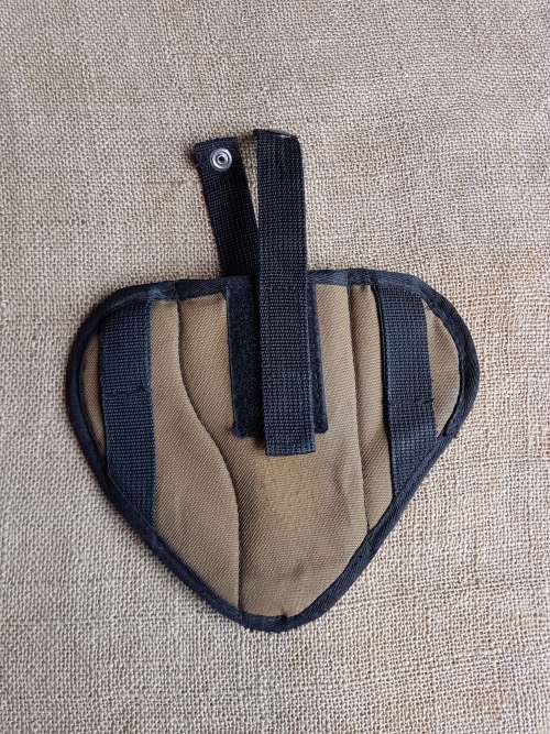 original SADF era nutria nylon (pvt purchase) pancake holster for large semi-auto pistol (used)