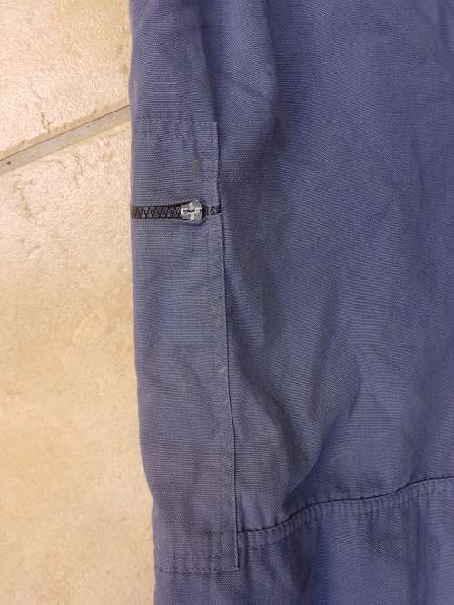 good used condition Medium (size 107cm) navy blue s/sleeve one-piece flight suit no holes