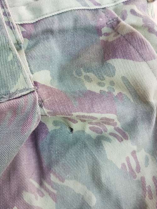 used & field-modified (pockets removed) Mozambique Army FADM lizard patt cam trousers med