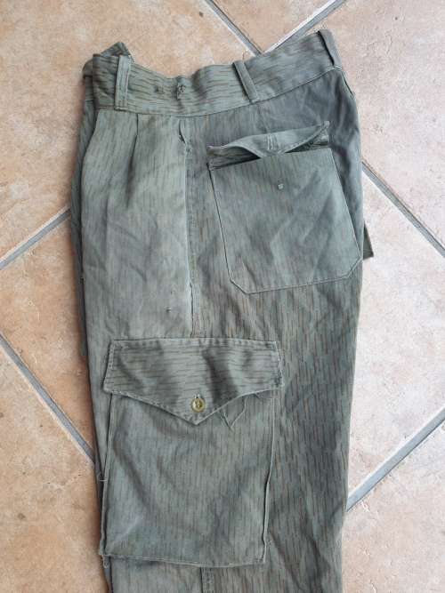 very rare org Moz tailored EG falling rain camo pair of trousers as used by FRELMO/FPLM size 34/36